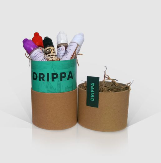 Drippa – Kraft-tube packaging for a product range.